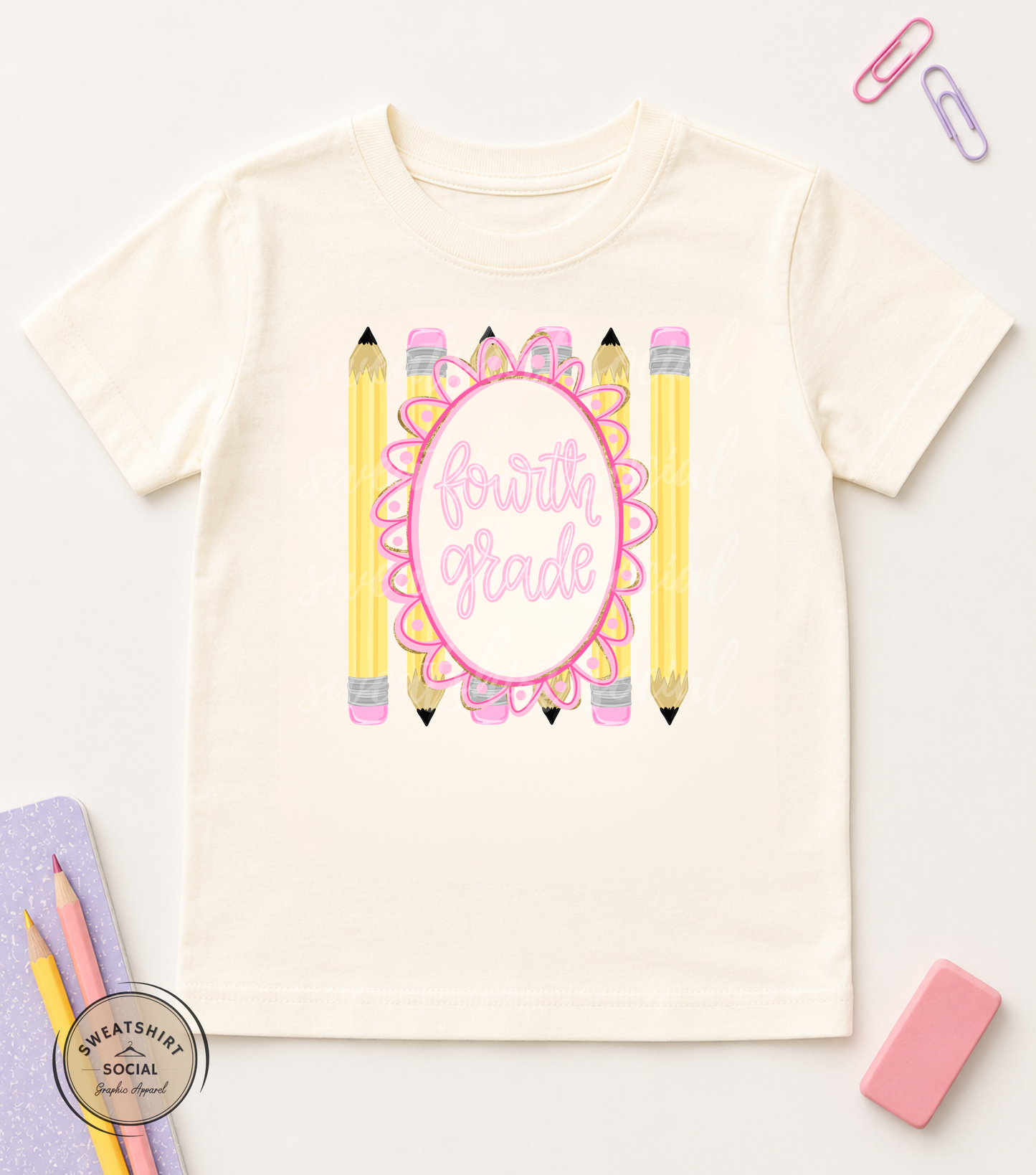 Pencil Grade Level Kids Shirt – Back to School Tee for Pre-K, Kindergarten, 1st–6th Grade