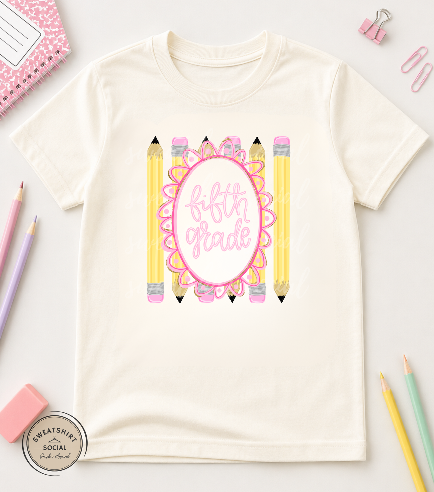 Pencil Grade Level Kids Shirt – Back to School Tee for Pre-K, Kindergarten, 1st–6th Grade