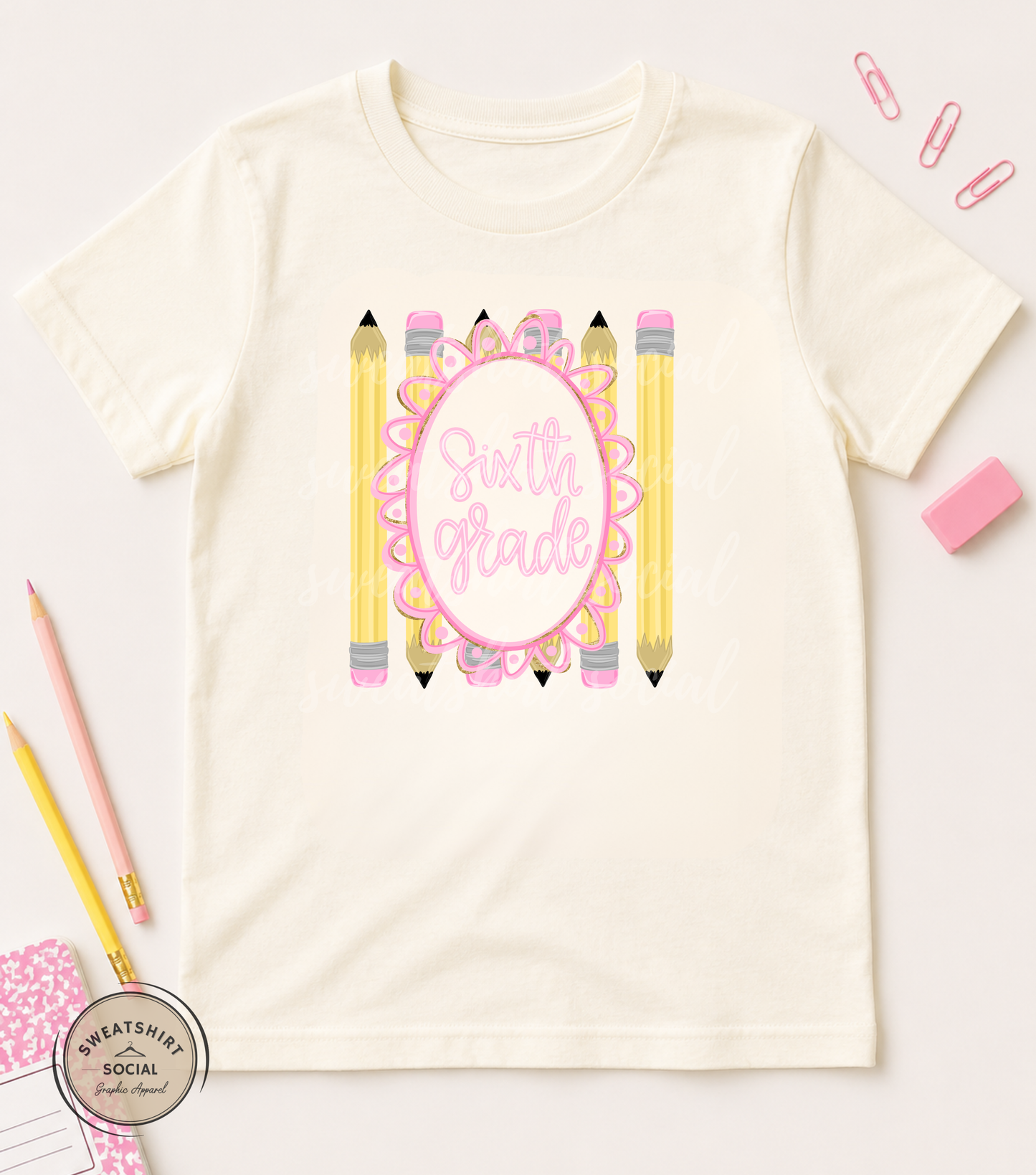 Pencil Grade Level Kids Shirt – Back to School Tee for Pre-K, Kindergarten, 1st–6th Grade