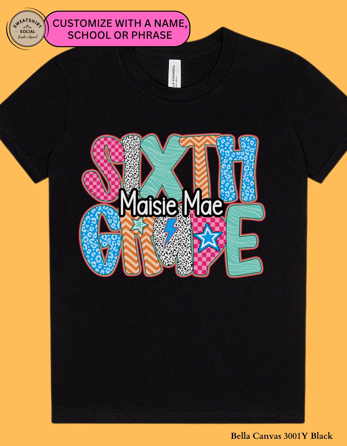Pink Dot Grade Shirt for Kids – Custom Back to School Tee (Kindergarten to 8th Grade)