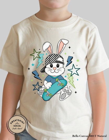 Skater Bunny Easter Shirt for Kids – Cool Skateboard Rabbit Graphic Tee & Sweatshirt (Infant–Youth Sizes)