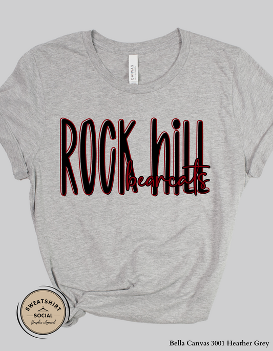 Rock Hill Bearcats T-Shirt and Sweatshirt – Vintage Lettered Look (Adult Sizes)
