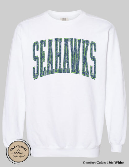 Seattle Seahawks Vintage Varsity Shirt – Subtle Distressed Football Fan Design (Adult Sizes S–2XL)