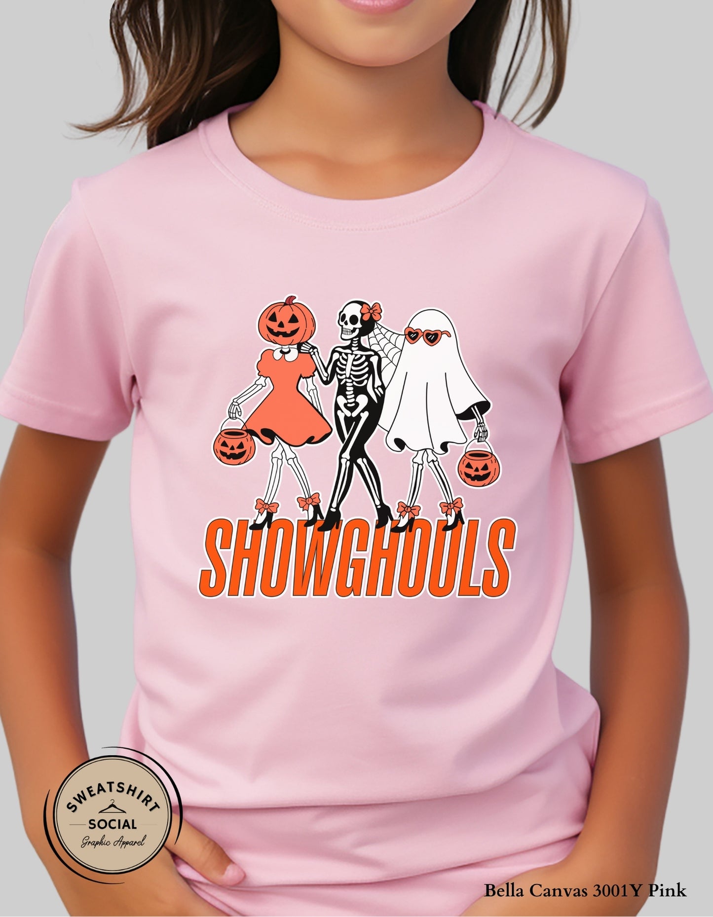 Kids Showghouls Halloween Shirt – Spooky Trio Graphic Tee (Infant, Toddler & Youth)