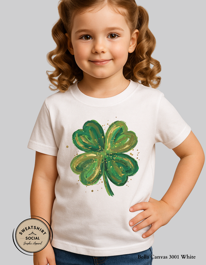 Shamrock Shirt for Kids – Gold Clover St. Patrick’s Day Tee & Sweatshirt (Infant–Youth Sizes)