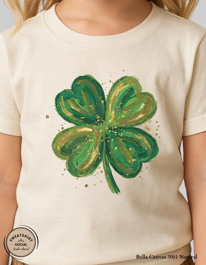 Shamrock Shirt for Kids – Gold Clover St. Patrick’s Day Tee & Sweatshirt (Infant–Youth Sizes)