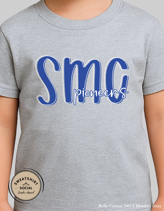 Kids SMC Pioneers Spirit Shirt – Lettered Look College Pride Tee (Infant, Toddler & Youth)