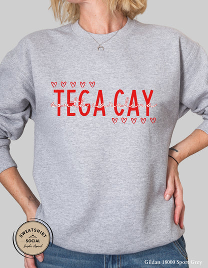 Tega Cay Valentine’s Day T-Shirt or Sweatshirt – Local Love Heart Design (Adult Sizes S–2XL)