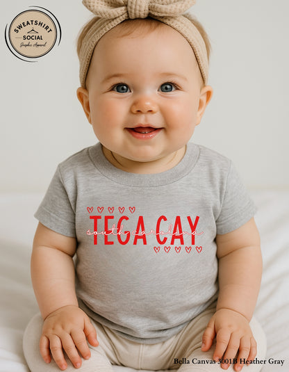 Tega Cay Valentine T-Shirt or Sweatshirt for Kids – Local Love Heart Design (Infant–Youth Sizes)