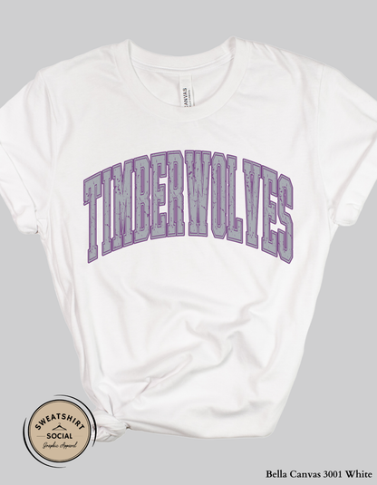 Banks Trail Timberwolves Spirit Shirt – Purple or Gray Arch Design (Adult Sizes S–2XL)