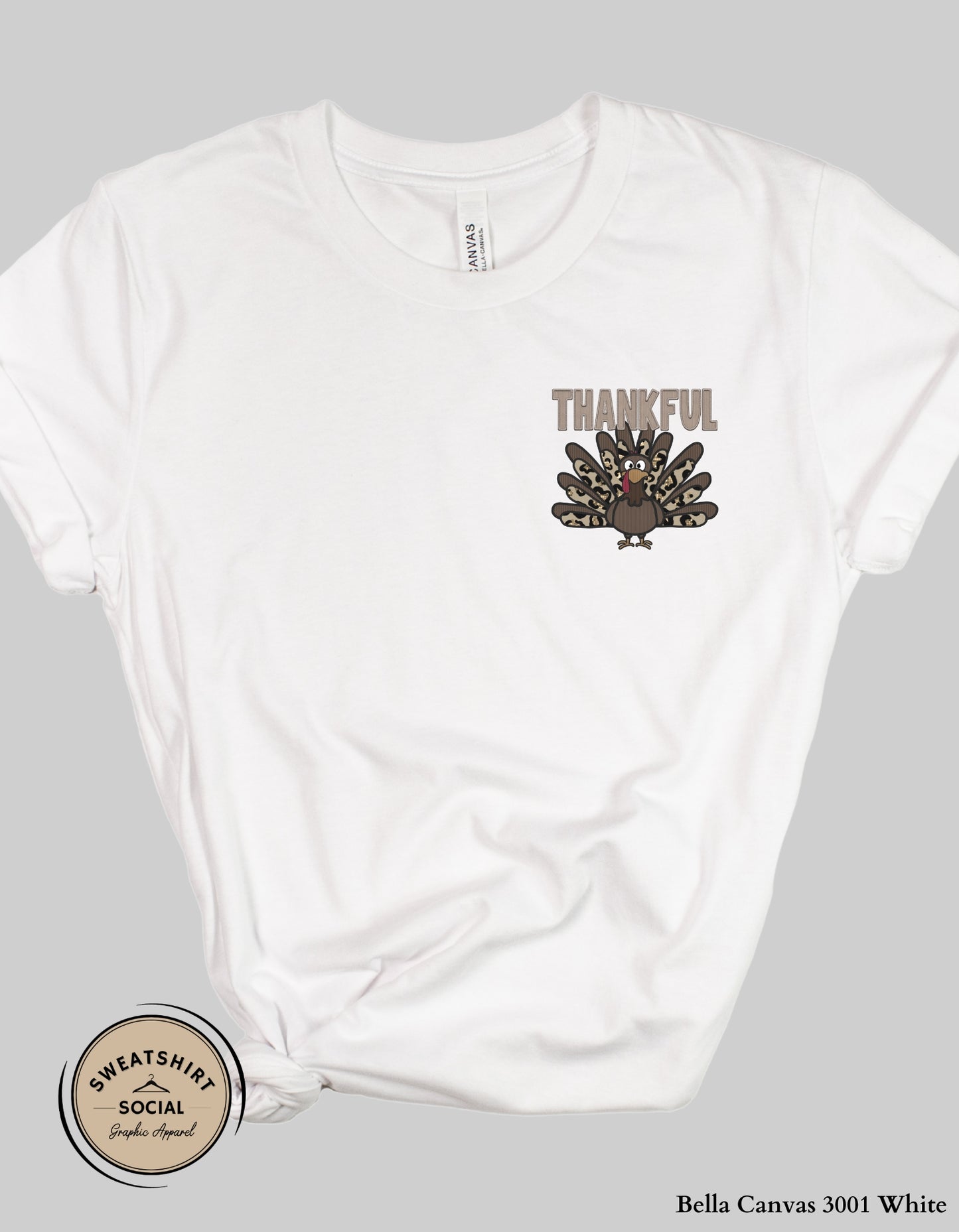 Thankful Turkey Shirt – Leopard & Camo Fall Thanksgiving Tee (Adult Sizes S–2XL)