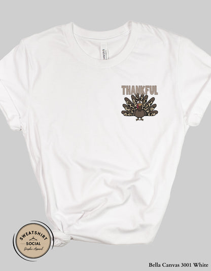 Thankful Turkey Shirt – Leopard & Camo Fall Thanksgiving Tee (Adult Sizes S–2XL)