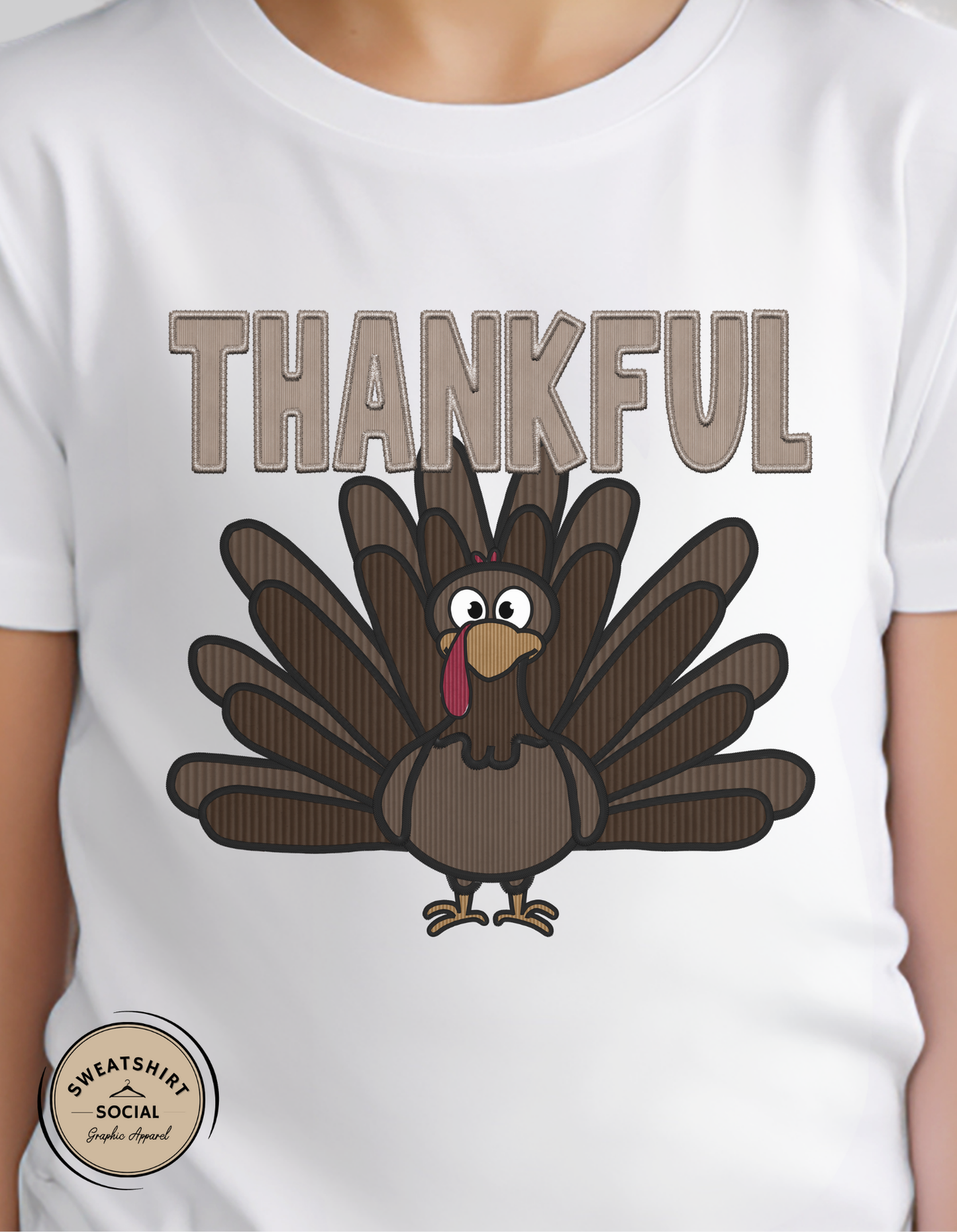 Kids Thankful Turkey Shirt – Fall Thanksgiving Tee (Infant, Toddler & Youth)