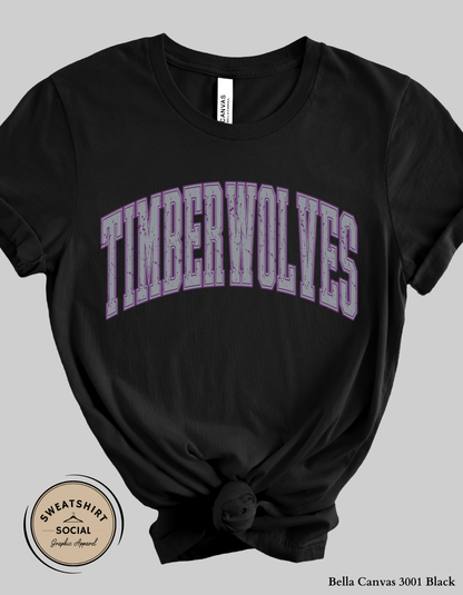 Banks Trail Timberwolves Spirit Shirt – Purple or Gray Arch Design (Adult Sizes S–2XL)