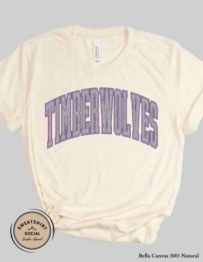 Banks Trail Timberwolves Spirit Shirt – Purple or Gray Arch Design (Adult Sizes S–2XL)