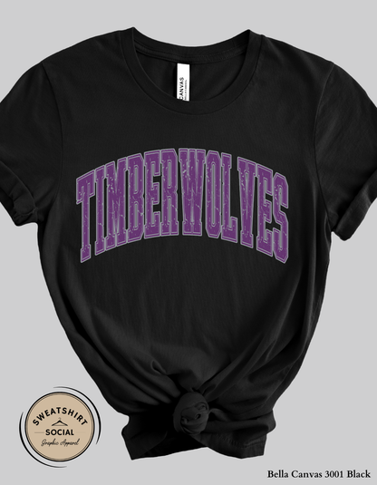 Banks Trail Timberwolves Spirit Shirt – Purple or Gray Arch Design (Adult Sizes S–2XL)