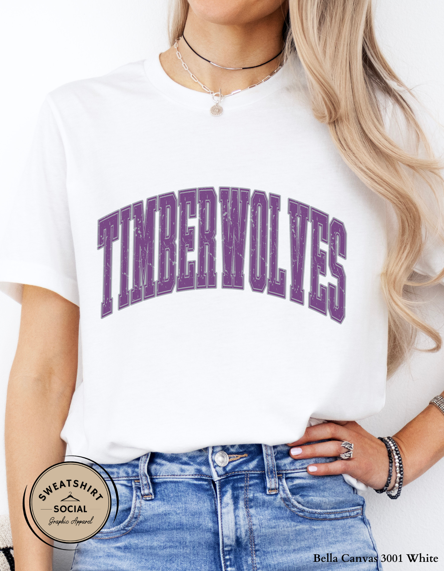 Banks Trail Timberwolves Spirit Shirt – Purple or Gray Arch Design (Adult Sizes S–2XL)