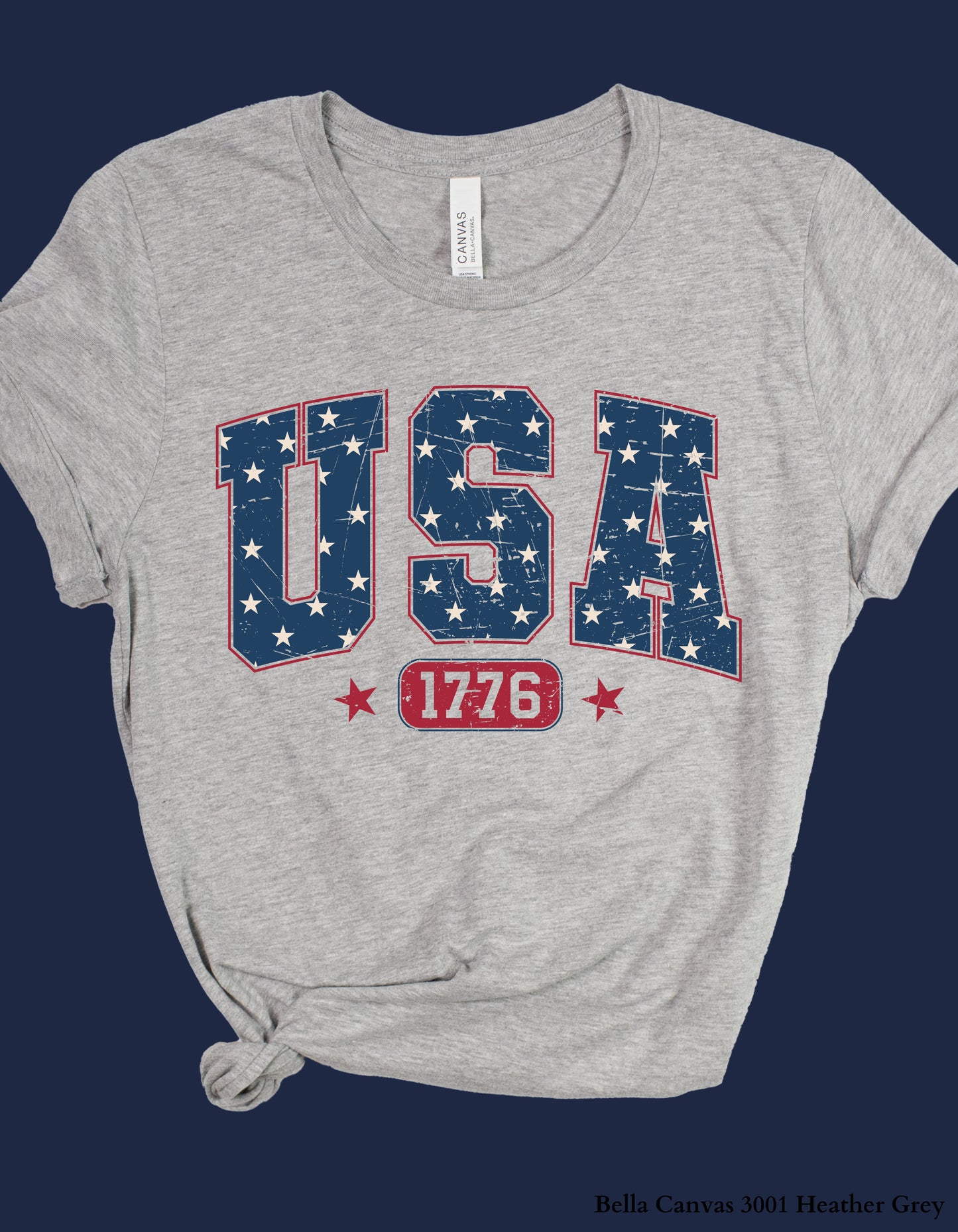 USA 1776 Shirt or Sweatshirt – Unisex 4th of July Patriotic Graphic Tee (Collegiate Star Design) Family Matching