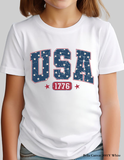 Kids USA 1776 Shirt – 4th of July Patriotic Graphic Tee or Sweatshirt (Family Matching Design)