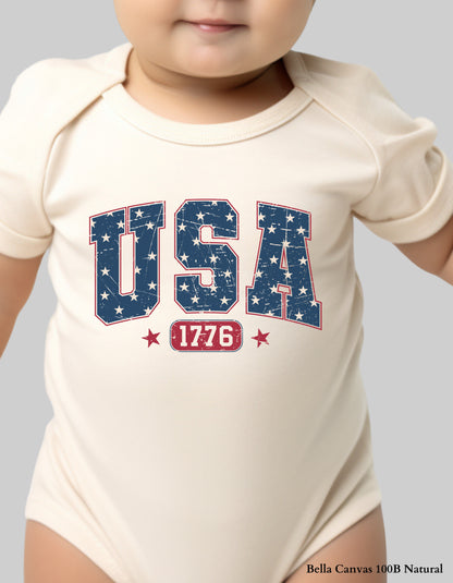 Kids USA 1776 Shirt – 4th of July Patriotic Graphic Tee or Sweatshirt (Family Matching Design)