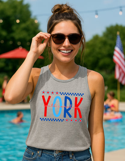 York SC Fourth of July Shirt – Patriotic Red, White & Blue Hometown T-Shirt